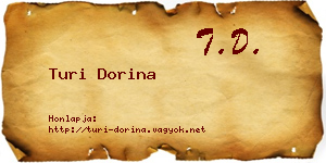 Turi Dorina névjegykártya